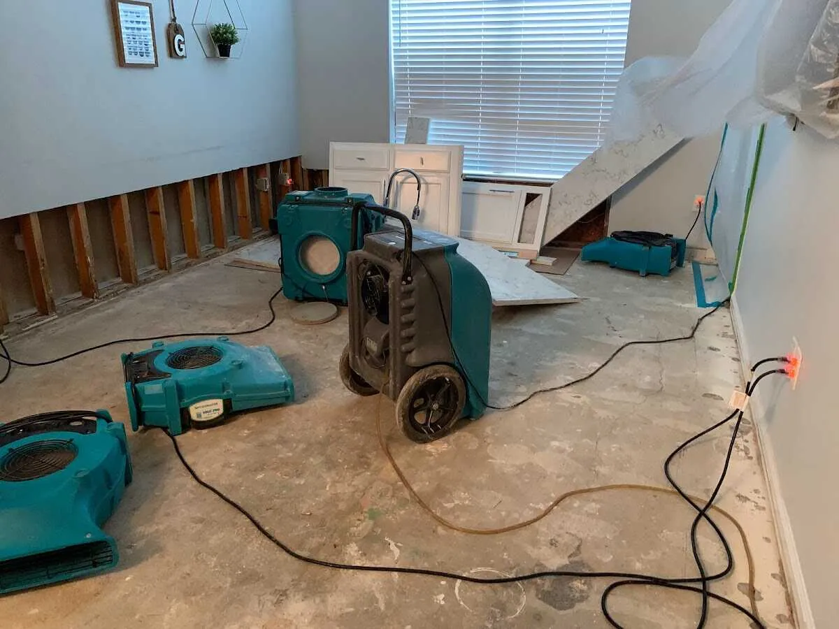 Dehumidifier in flood-cut room for Water Extraction & Removal in South Bradenton